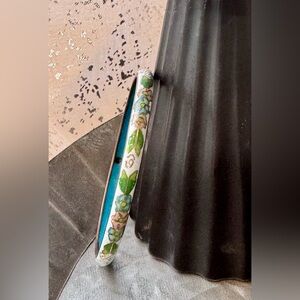 Vintage Cloisonné Bangle with Floral Pattern